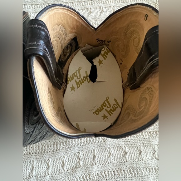 NWT Tony Lama western boots, black/tan, size 7.5 - Picture 6 of 11